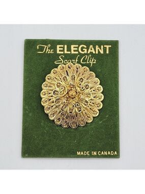 Vintage Gold Tone Scarf Clip #1953